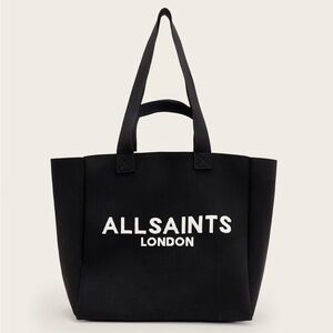 All Saints Black Canvas Tote
